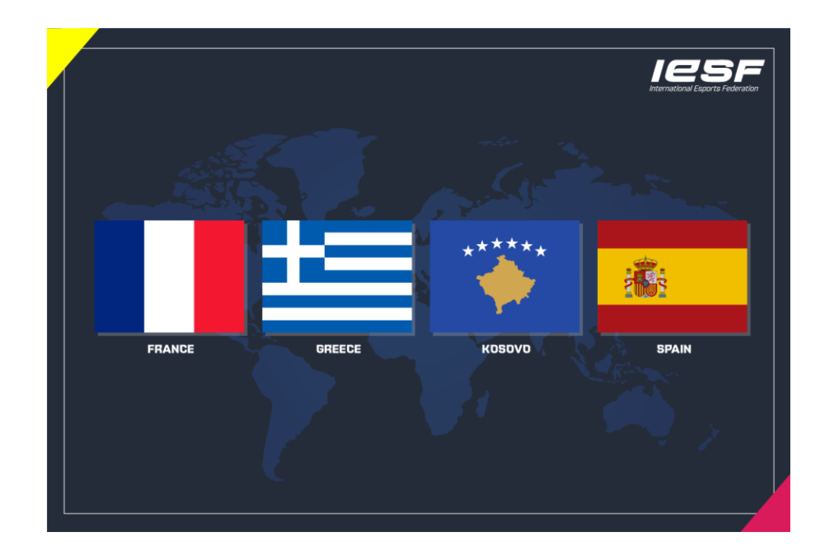 iesf-welcomes-france,-greece,-kosovo-and-spain-as-new-members-to-the-world-esports-family