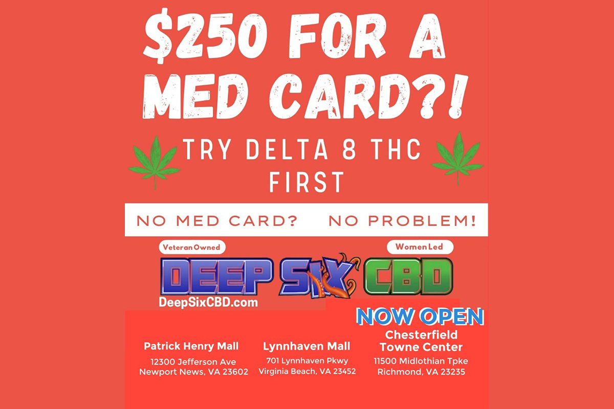 deep-six-cbd,-pioneers-of-delta-8-thc-&-cbd,-announce-grand-opening-of-new-store-location-at-chesterfield-towne-center-in-richmond,-va.-now-serving-mechanicsville,-bellwood,-chester-areas