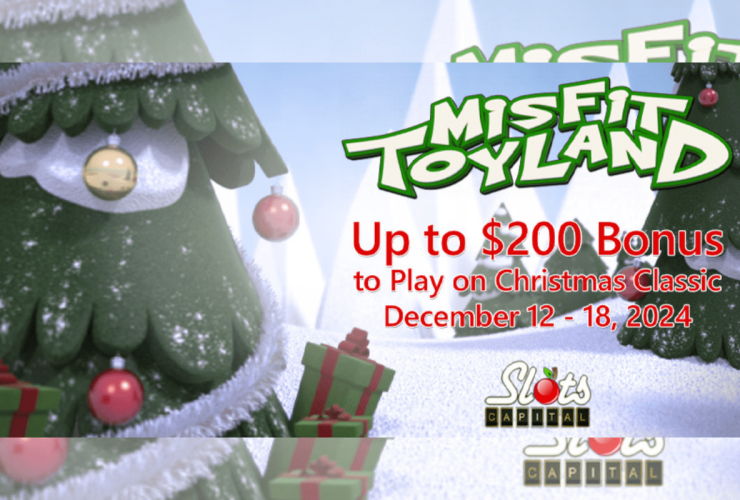christmas-celebrations-begin-at-slots-capital-casino-this-week-with-a-50%-deposit-bonus-up-to-$200-on-misfit-toyland