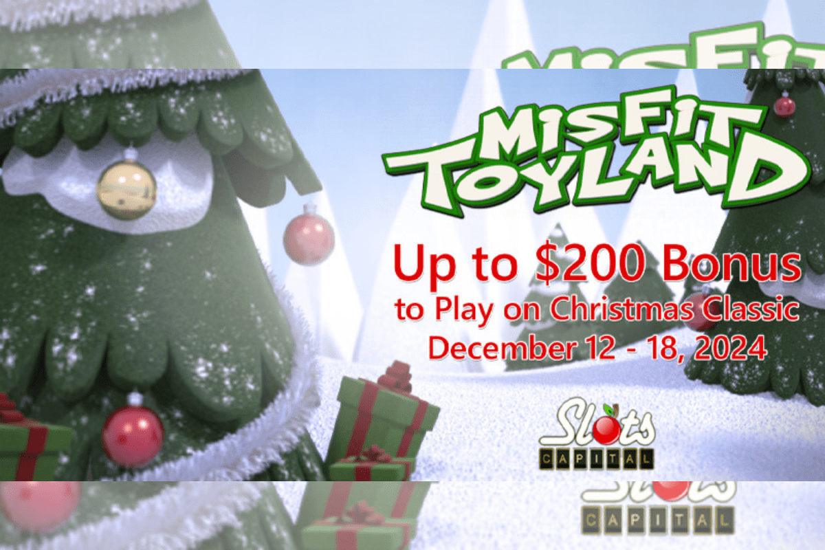 christmas-celebrations-begin-at-slots-capital-casino-this-week-with-a-50%-deposit-bonus-up-to-$200-on-misfit-toyland