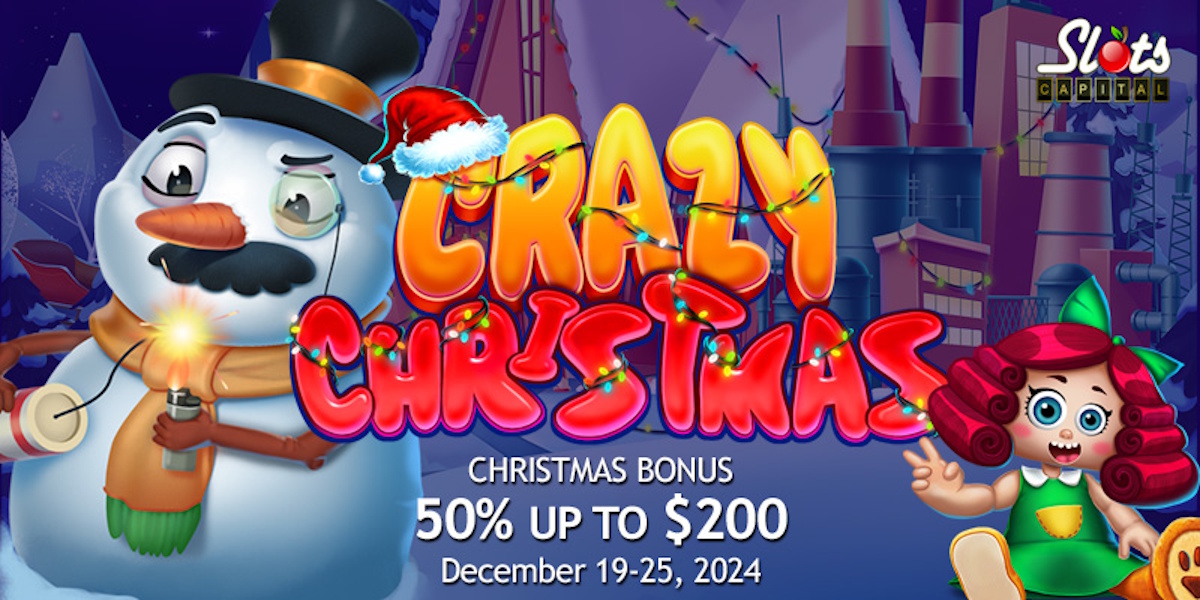 get-into-the-holiday-spirit-at-slots-capital-casino-with-a-50%-deposit-bonus-up-to-$200-on-crazy-christmas-slot