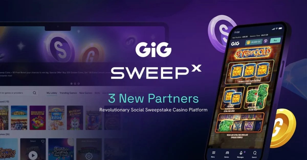 gig-scores-strategic-hat-trick-with-three-new-social-sweepstakes-casino-platform-deals-for-sweepx