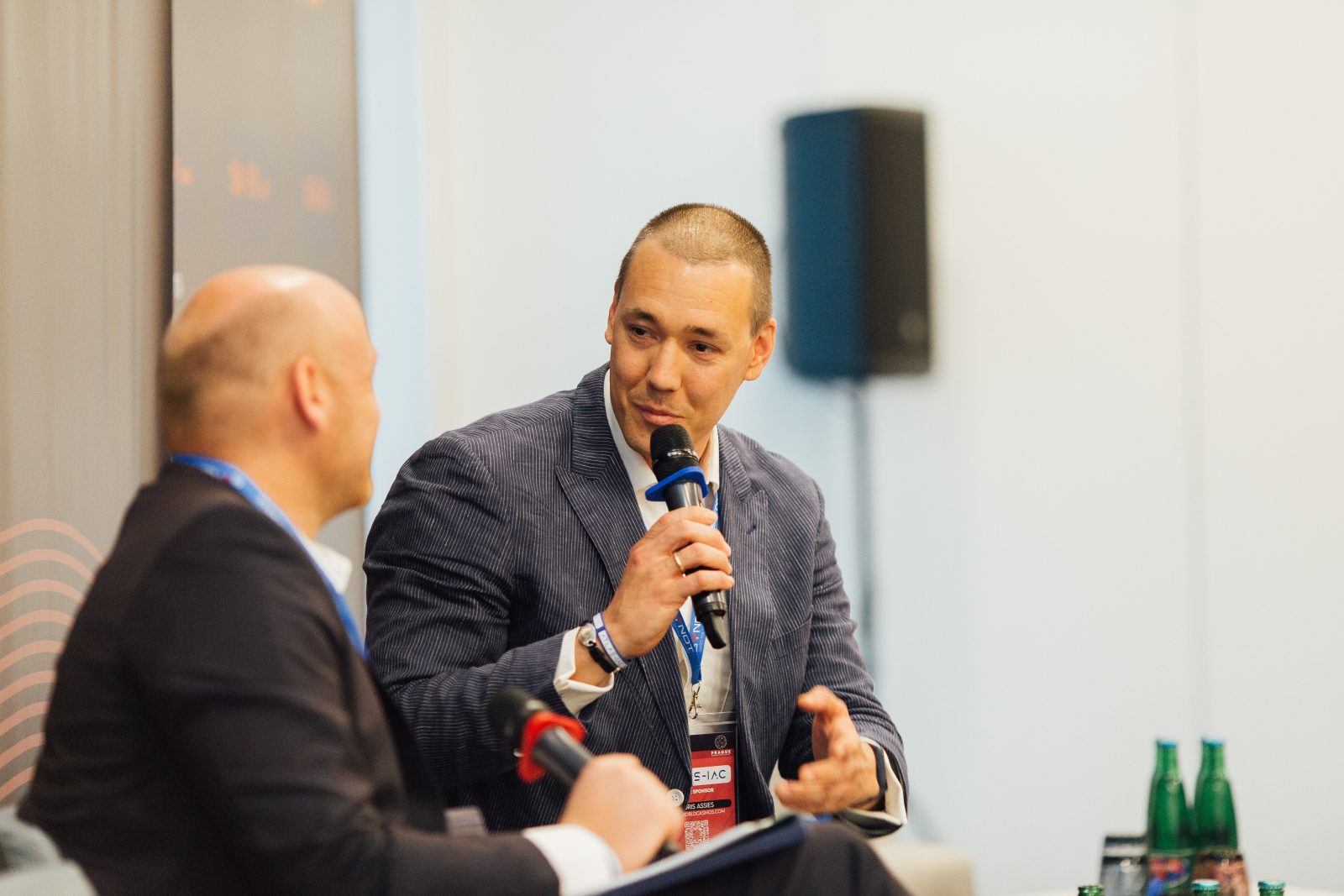 Panel discussion at Prague Gaming & TECH Summit 2024, featuring industry leaders in gaming, technology, and innovation, set against the backdrop of vibrant Prague.