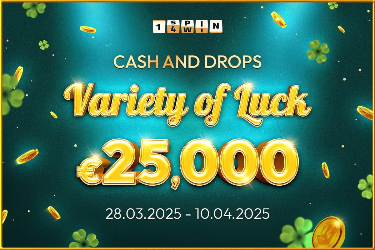 1spin4win-announces-casino-network-promotion-“variety-of-luck”-with-e25k-prize-pool