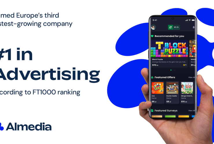 THE FINANCIAL TIMES NAMES ALMEDIA THIRD FASTEST-GROWING COMPANY IN EUROPE, NUMBER ONE IN ADVERTISING