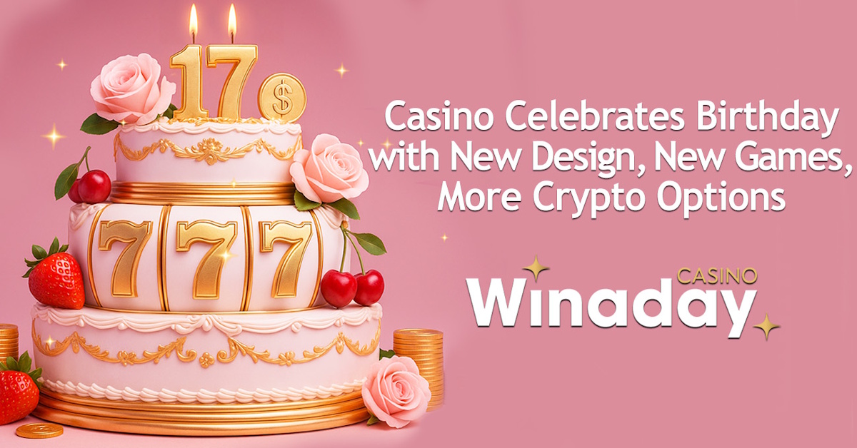 winaday-casino-celebrates-17-years-with-a-stunning-glow-up,-new-games-&-more-crypto-options