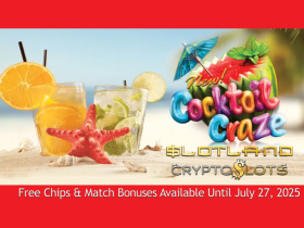 slotland-&-cryptoslots-shake-up-summer-with-new-tropical-themed-slot:-cocktail-craze