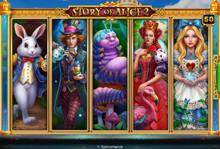 spinomenal-releases-story-of-alice-2-slot-with-four-stage-free-spins-journey