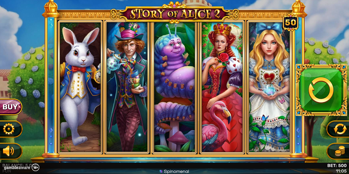 spinomenal-releases-story-of-alice-2-slot-with-four-stage-free-spins-journey