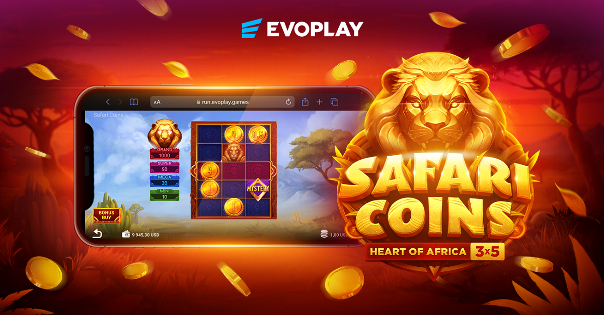 evoplay-launches-safari-coins-slot-with-fixed-jackpots-and-collector-mechanic